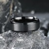 King Will Basic 8mm Black Tungsten Carbide Ring for Men