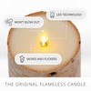 Luminara Real Birch Bark Wrapped Flameless LED Candle, 3.5" x