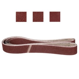 CoCud 2 x 72 Inch Sanding Belt, 10 Pcs 36/60/120 Grit Knife Sharpener Belts Work Sharpening for Belt Sander Knife Carving Tool Metal Working