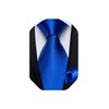 DiBanGu Solid Tie - Conjunto de corbata y pañuelo de