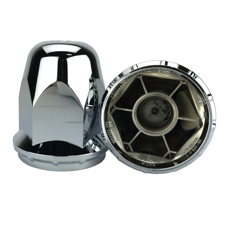 10 ALCOA 33mm Chrome Screw On Hex Lug Nut Covers