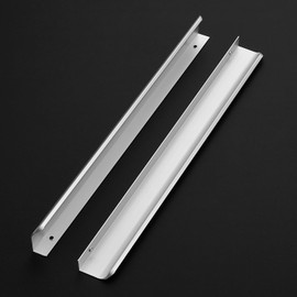 Ravinte 3 Pack Finger Pulls for Cabinets 356mm/14in Hole Center Tab Cabinet Handle Silver Finger Edge Pulls Concealed Handles for Kitchen Drawer Finger Cabinet Pulls 406mm/15.98in Length