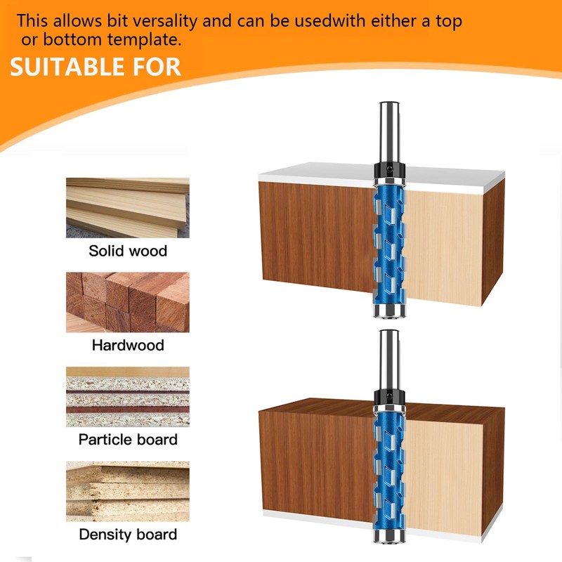 Flush Trimming Bit Flush Trim Router Bit Set 1/2 Inch