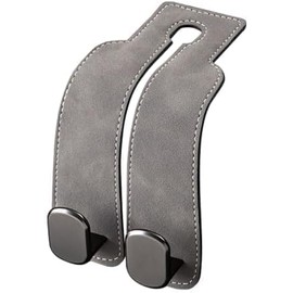 Gancho Doble para Asiento Auto, Porta Bolsos y Maletas, Resistente，gris