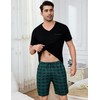Bresdk Men's Pyjamas Short Cotton Summer Set for Men Sleepwear