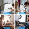 Kiyo pro Webcam Ring Light with Clamp Stand,10 Inch Sefie