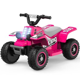 ANPABO 6V 7AH Kids ATV Ride On Toy, 4 Wheeler for Toddler w/Headlight, Forward & Reverse, Horn, Music Player, USB, MP3,  Ideal Gift for Toddlers Electric Rechargeable Fun Motorbike - Color: Blue