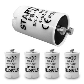 Supalec 10 Pack Glow Starter Switches, 4-65W, 220-240V, White, Manual, IP54 Rated