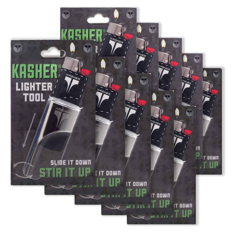 Kasher Classic Lighter Tool Without Lighter - Stainless Steel, Lightweight,