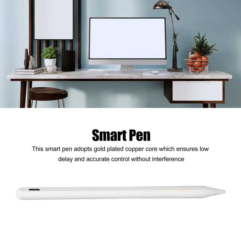For IOS Tablet Stylus White Magnetic Tip Replaceable Low Delay