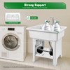 Utility Sink Laundry Tub Freestanding Sink Wash Station, 31.5 Inches
