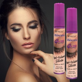 GAERO GLOBAL SOLUTION Rimel Mascara para Pestañas Maxi Volumen Silicon Prose by Gaero Shop Kit de 2 Piezas 13 Gr Cada Una 4 en uno Color Negro Formula Contra Agua