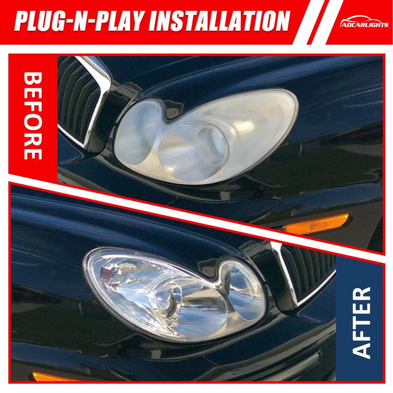 ADCARLIGHTS Compatible with 2002 2003 2004 2005 Hyundai Sonata Headlights