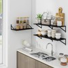 Heimlove Black Deep Floating Shelves for Wall, 36W x 12D