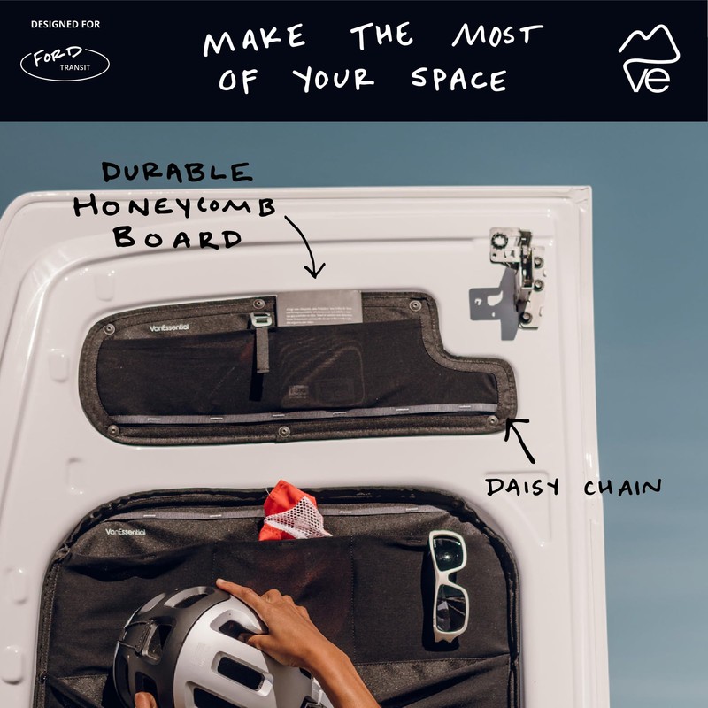 VanEssential Rear Door UPPER Storage Panels (Pair) Designed for Ford