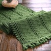 Alynsehom Macrame Table Runner Green Boho Table Runner with Tassels