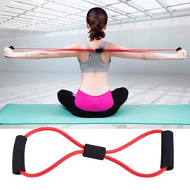 Expander Resistance Band, 8-Shape Expander Resistance Training Bands Training Rope Tube Workout Fitness Exercise for Yoga Pilates (Red) Sportinggoods Yoga Accessories