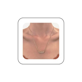 Cimenexe Bohemian Leaf Choker Necklace Gold Leaf Pendant Necklace Metal Leaf Collar Necklace Minimalist Feather Necklace Jewelry for Women and Girls Gifts