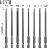 Evponk 16 Pcs Long Screwdriver Drill Bit Set 1/4" Hex