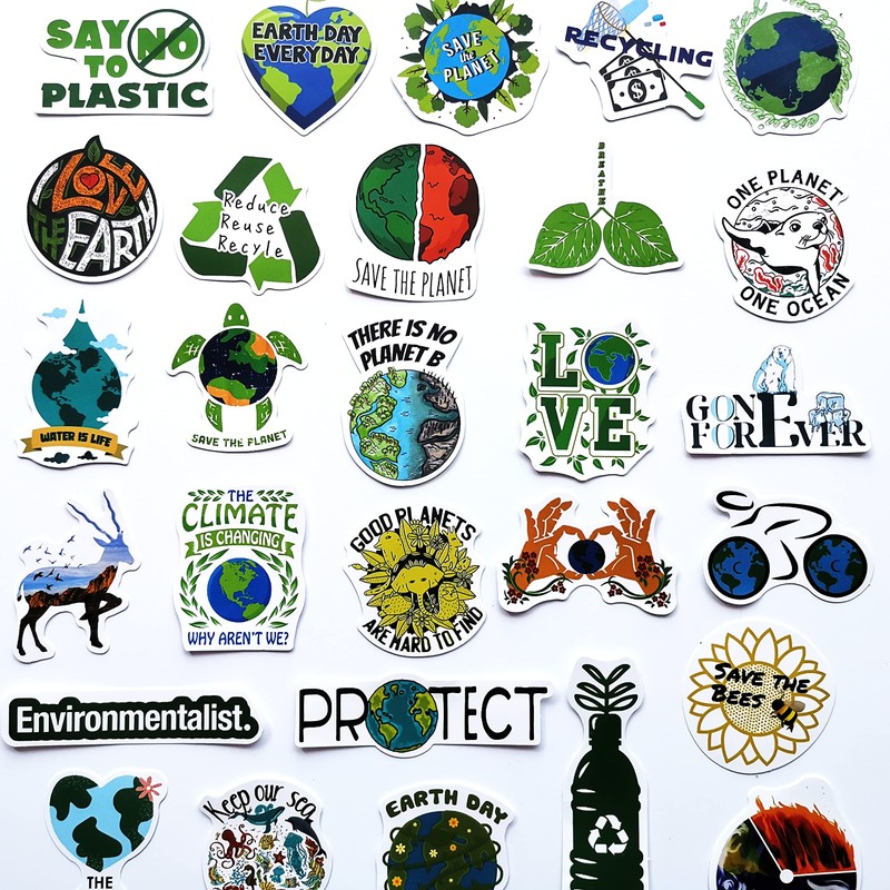 Save Earth Stickers Protect Our Planet Decal Conserve Earth Environment