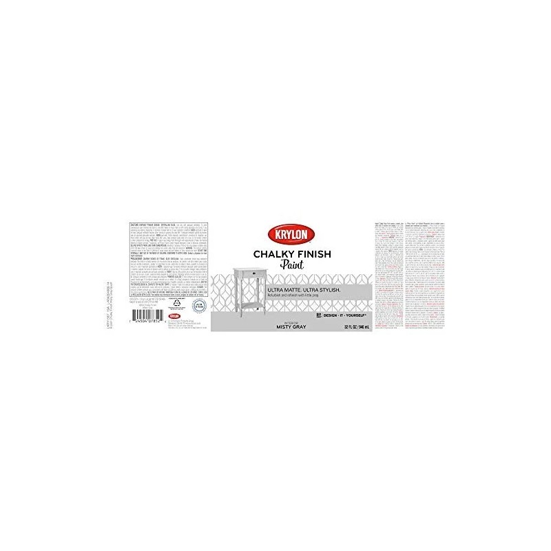 Krylon Chalky Finish Paint Misty Gray 32 Fl Oz Fast