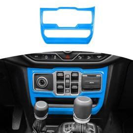RT-TCZ for Jeep JL Center Dash Window Switch Panel Trim Cover for Jeep Wrangler JL JLU Gladiator JT 2018-2024 Baby Blue Interior Accessories