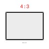 Projector Screen Movie Screen Home Theater 4:3 72" Portable Wall
