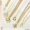 Misdary 6pcs Chunky Gold Necklace Set 14k Statement Gold Necklace