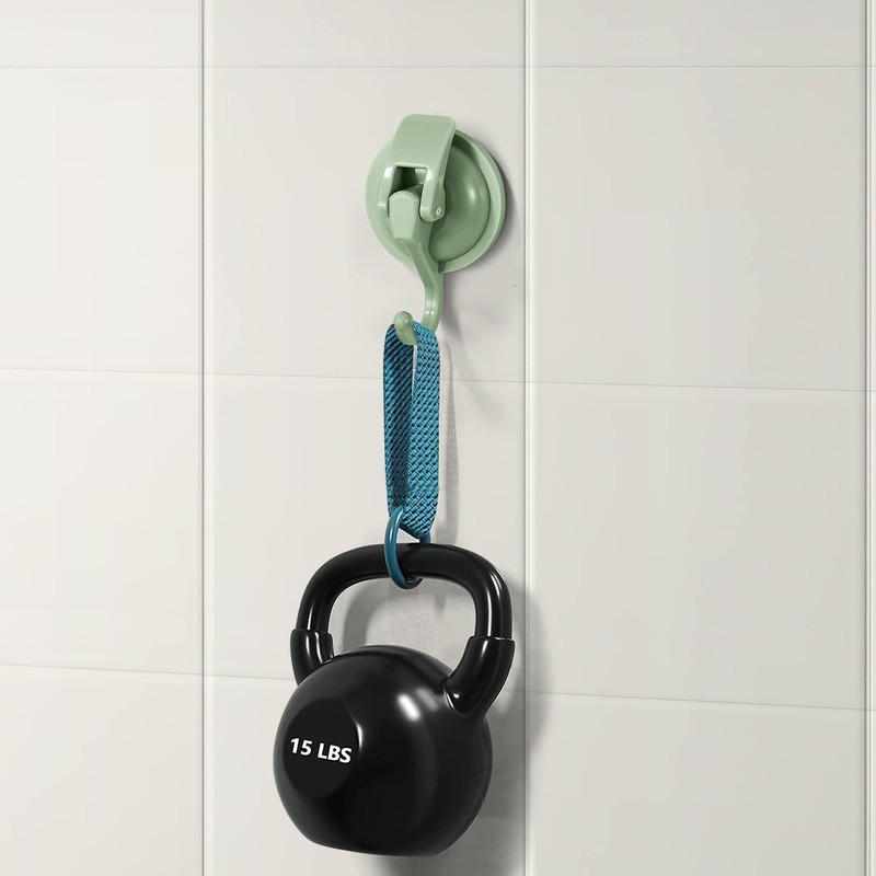 SOCONT Heavy Duty Vacuum Suction Cup Hooks, Pastel Green Plated