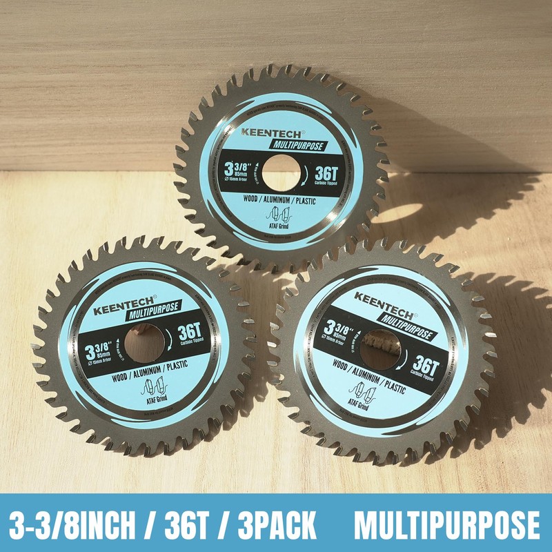 KEENTECH 3-3/8 Inch Circular Saw Blade 36T by 15MM Bore