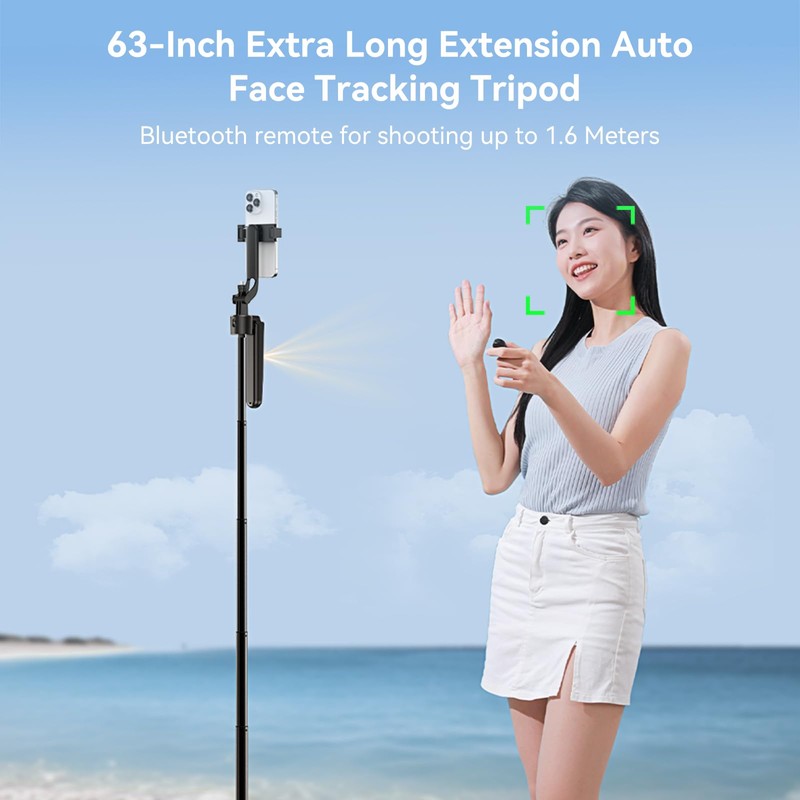 TELESIN Smartphone, Gimbal, 360° AI Automatic Face Tracking, Smartphone Tripod,