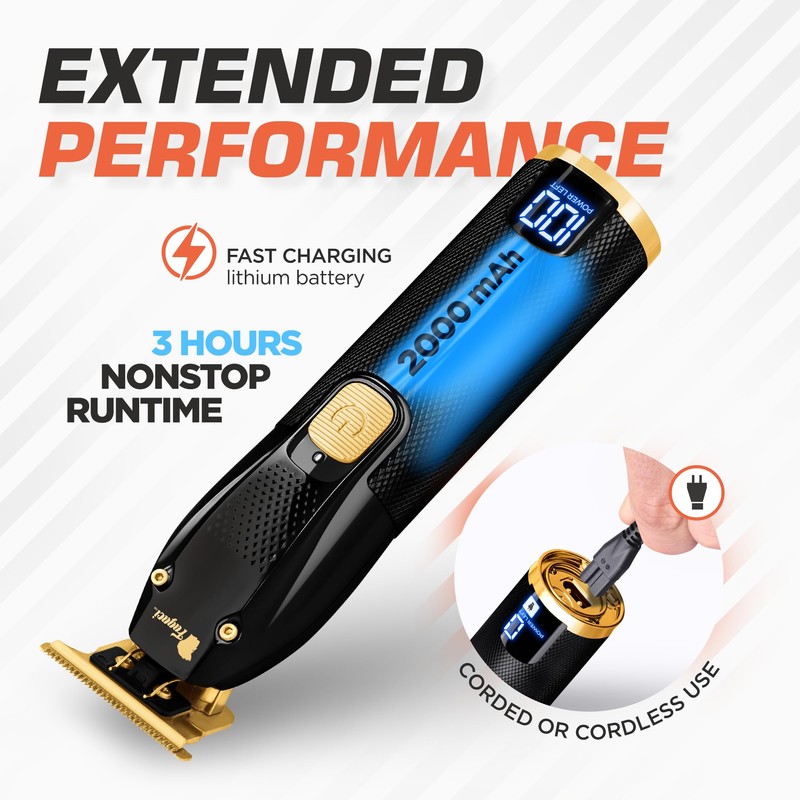 Fagaci Men's Hair Trimmer - Turbo Power with Precise Cutting,