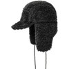 Kangol Faux Shearling Utility Flap Cap - Black/1SFM Black, One