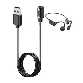 NOUKAJU Charger for SAMVEK X7 Bone Conduction Headphones, Magnetic USB Charging Cable 1.96ft/60cm,Bone Conduction Headphones Charger,Charger Cable Replacement for SAMVEK X7(Black)