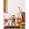 D.Perlla Knife Set, 14 PCS Stainless Steel Kitchen Knives Block