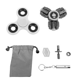 Luminous Fingertip Gyroscope Reduce Pressure Rotating LED Glowing Fingertip Gyroscope Toy Silver