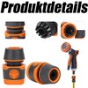 Pack of 6 hose connectors, 1/2 inch, hose coupling, 1/2
