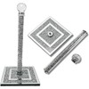 Crushed Diamond Ornaments Silver Crystal Filled Kitchen Roll Holder, 31cm,