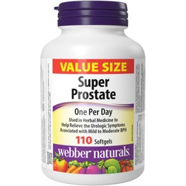 Webber Naturals Webber Naturals Super Prostate, 110 Softgels, Helps Relieve Urological Symptoms, Comprehensive Formula Containing Saw Palmetto