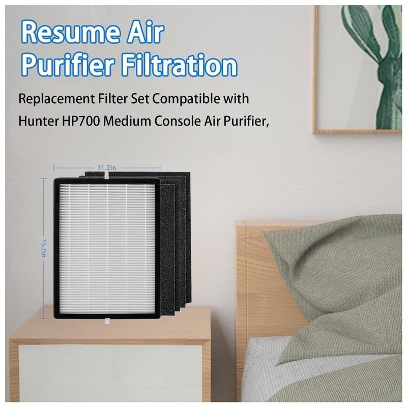 HP700 Filters Replacement Compatible with Hunter HP700 / H-HF700-VP/H-PF700 Air
