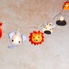 Lights4fun 16er LED Safari Lichterkette mit Filz Motiven Kinderzimmer Timer