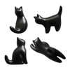 Pack of 4 Small Black Cat Fridge Magnets, Creative Fridge