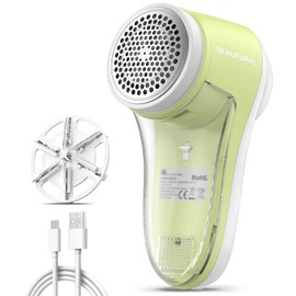 BEAUTURAL Fabric Shaver, Rechargeable Lint Remover for Clothes, Electric Lint Shaver with 6-Leaf Blades, Sweater Shavers to Fuzz, Lint Balls, Pillings, Bobbles for Clothes and Furniture