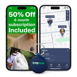 Highly Precise GPS Tracker for Keys, Backpack, Luggage & Kids – Built-in SIM, SOS Button - Smart Tag with Real-Time Tracking, Waterproof, iOS & Android Locator Device (4 Months Subscription incl)