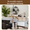 Synovana Industrial Style Round Wall Shelves - 3 Tier Metal