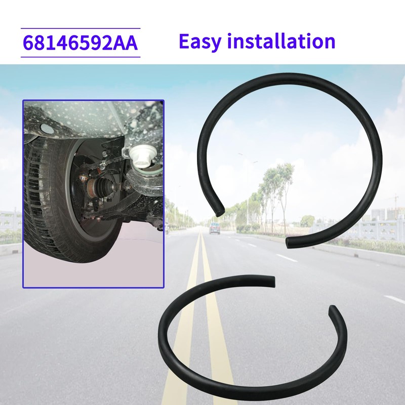Vanshly 68146592AA Front Axle Carrier Snap Ring C Clip Compatible