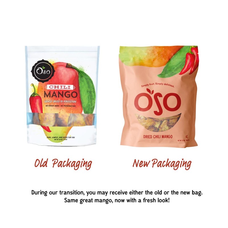 Oso Snacks Dried Chili Mango | No Sugar Added |