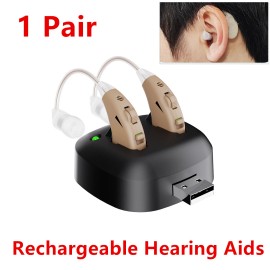 JINGHAO Rechargeable Hearing Amplifier – 18H Battery, Noise Reduction & Comfort