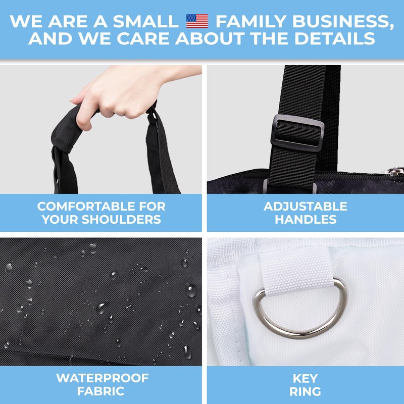 Nurse Bag with 21 Pockets - Big, Waterproof Medical &