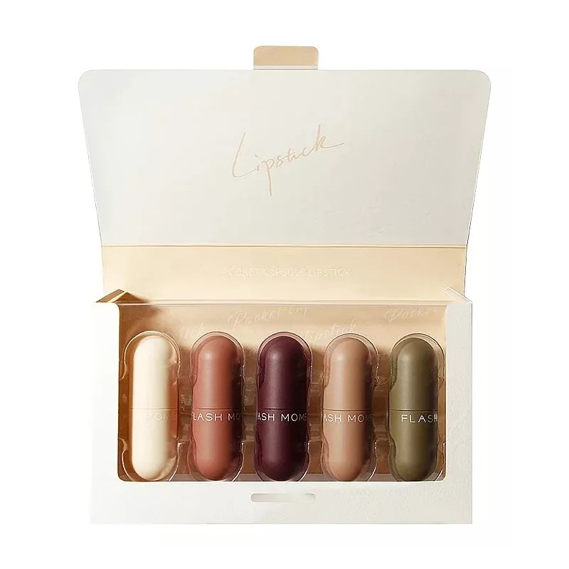 Nuoyatiyu 5pcs Labial En Barra Mate Alta Pigmentación Y Duración